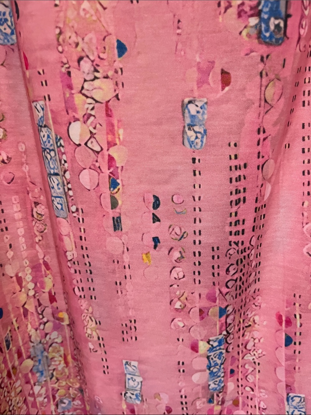 Pink Printed V-Neck Tank Top - Picture 6 of 6